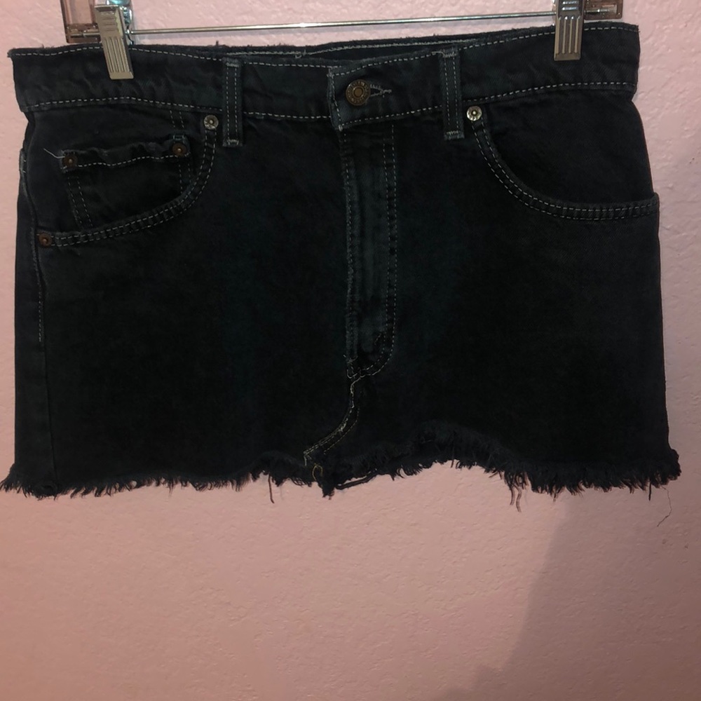 Black Jean Skirt